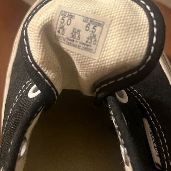 Vans Black and White Canvas Shoes - Picture 2 of 2